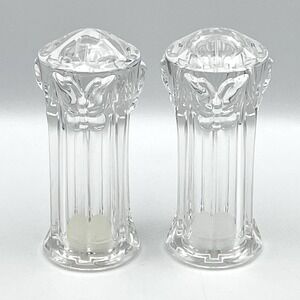 Vintage 2000s Lenox Butterfly Meadow Glass Salt And Pepper Shakers Set Pillars